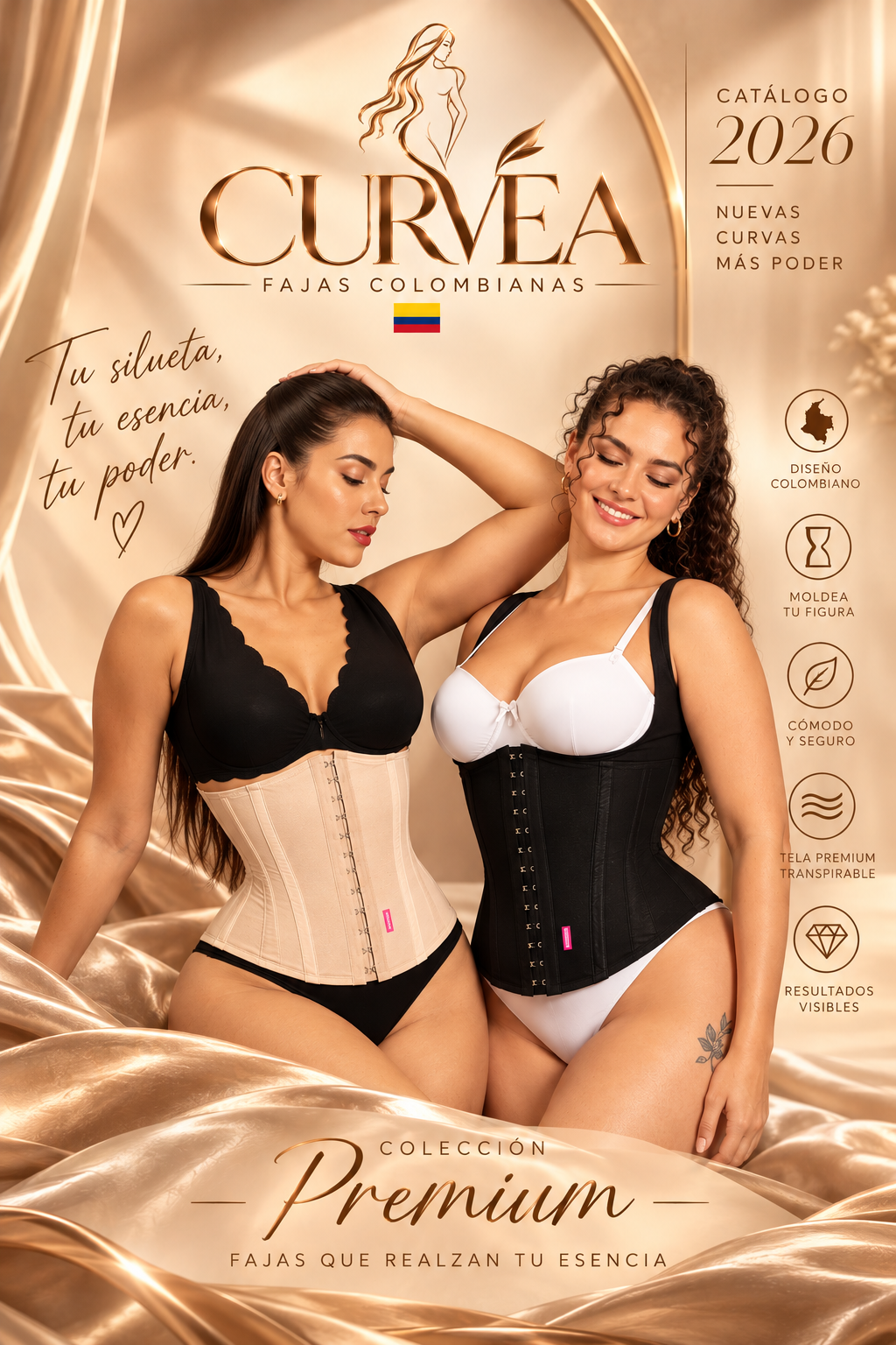 Corset Costillero Premium – 15 Varillas | CURVEA